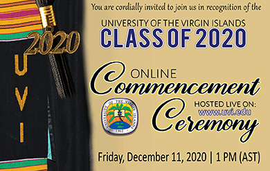 University of the Virgin Islands Class of 2020 Online Ceremony Invitation